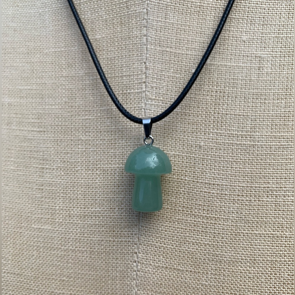 Handmade Genuine Stone Mushroom Amulet Necklace - Picture 2 of 12